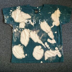 OBEY bleached the tye dye graphic tee